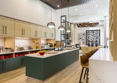 Breakfast area of hotel lobby